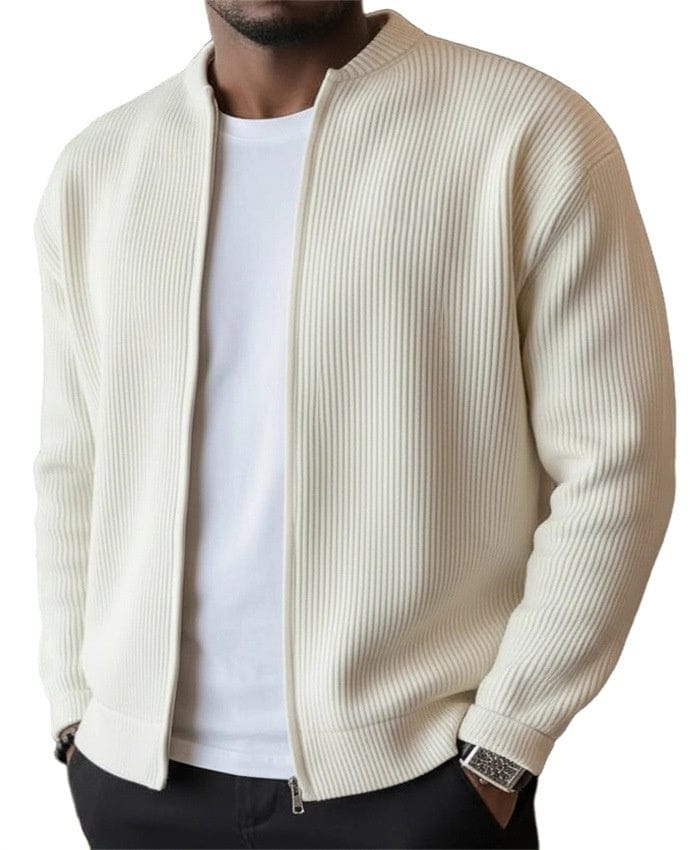 Victor | Heren vest met ritssluiting en ribstructuur