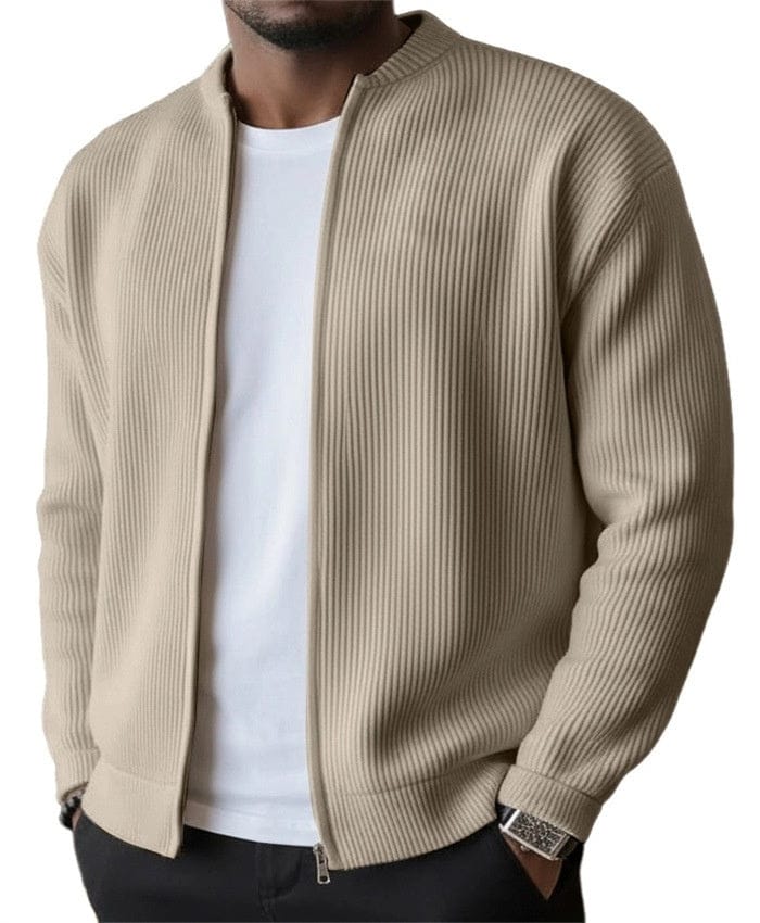 Victor | Heren vest met ritssluiting en ribstructuur