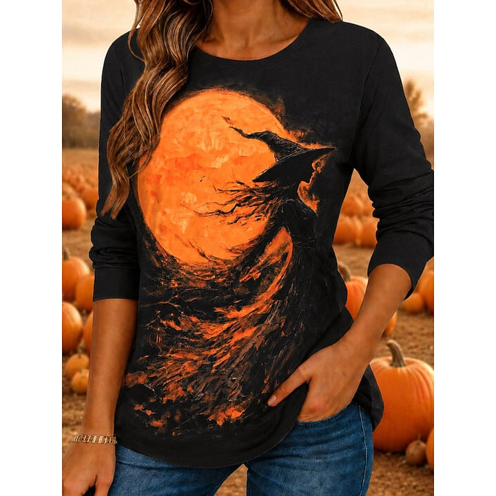 Fern | Halloween Heks Grafisch Langsleeve Top