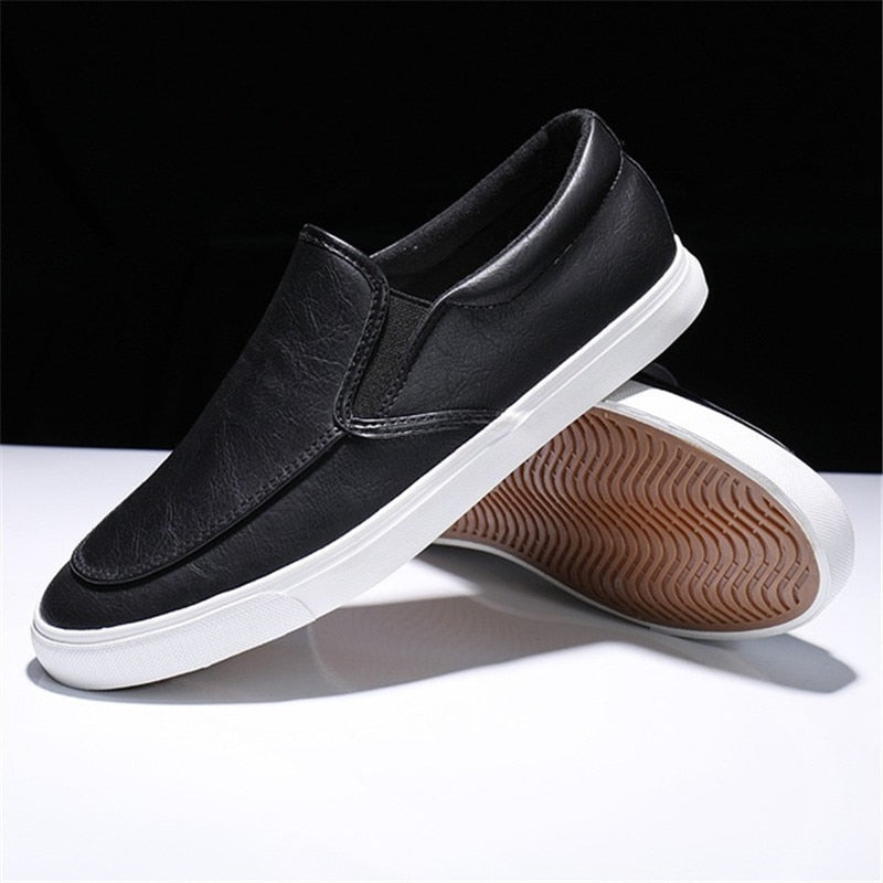 Heren Slip-On Leren Sneakers