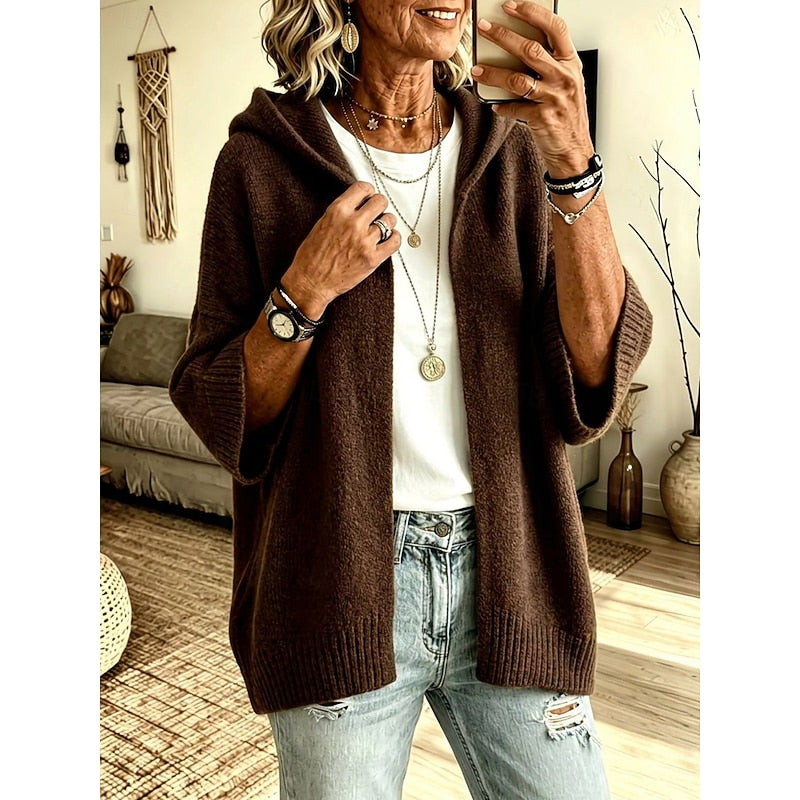 Harriet | Gezellige Hooded Open-Front Cardigan