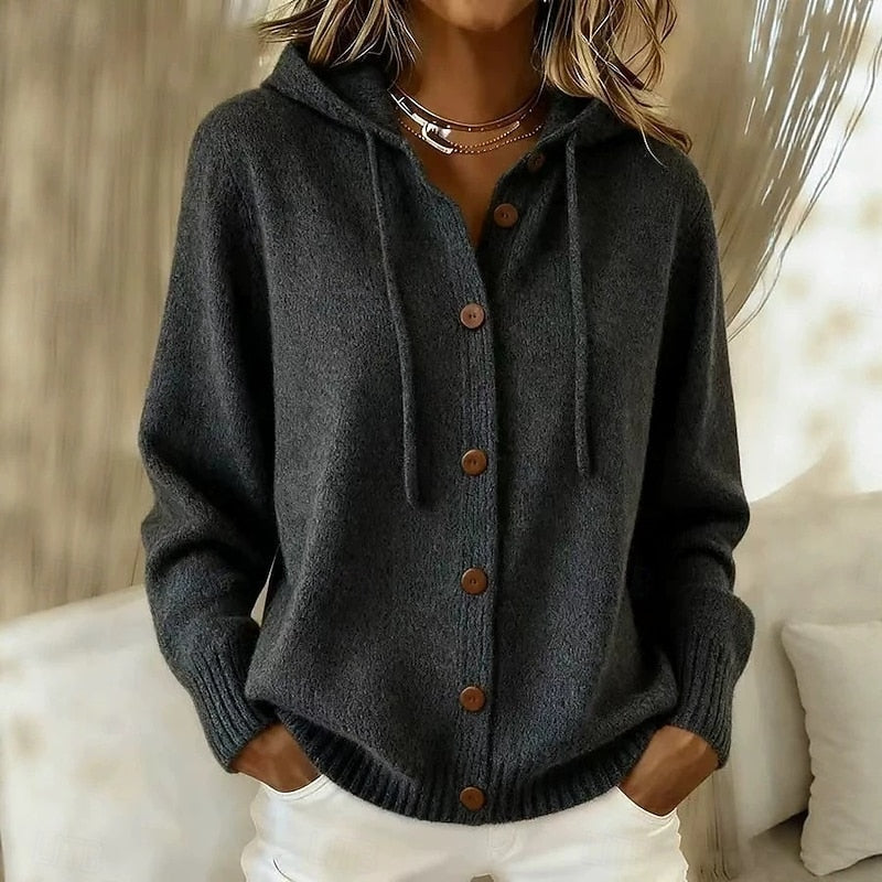 Freya | Gevoerde Knopen Cardigan