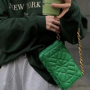 Macey | Groene Vegan Leren Chain Bag
