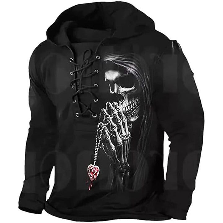 Cole | Halloween Vetersluiting Skull Hoodie