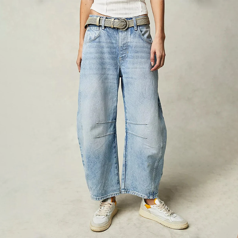 Virginia | Dames Hoge Taille Barrel Leg Broek