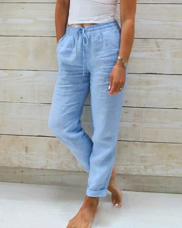 Chantal Mode | Dames Relaxed Linnenmix Broek