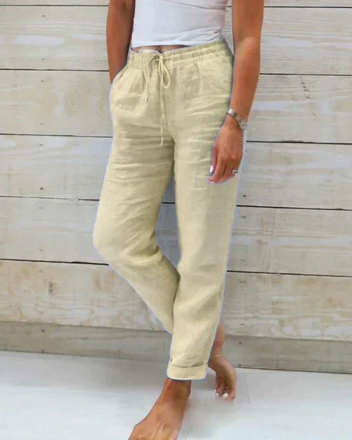 Chantal Mode | Dames Relaxed Linnenmix Broek