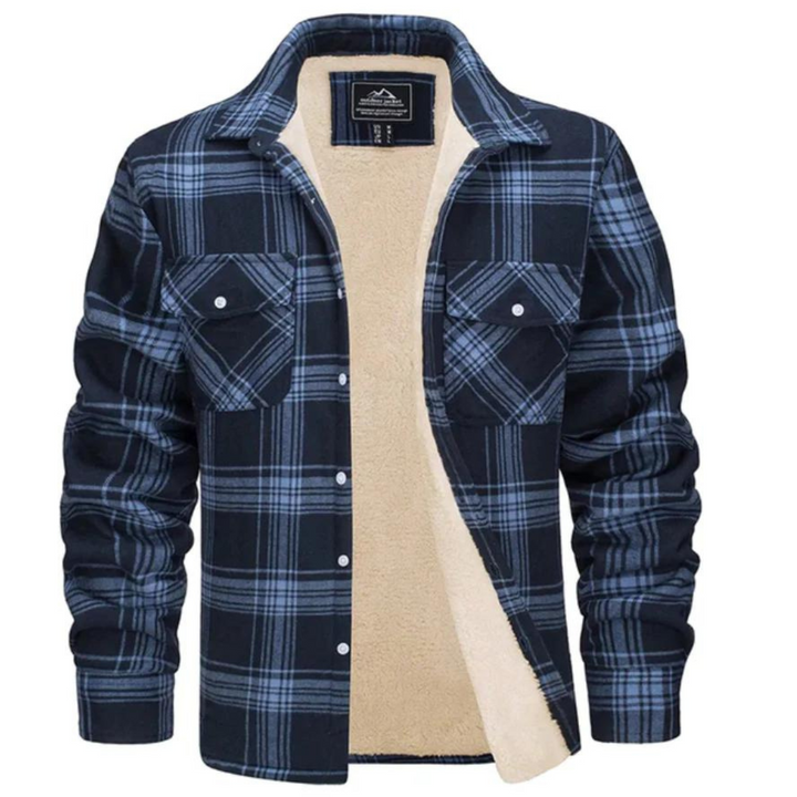 Chantal Mode | Cozy Fleece-Lined Plaid Shirt Jast