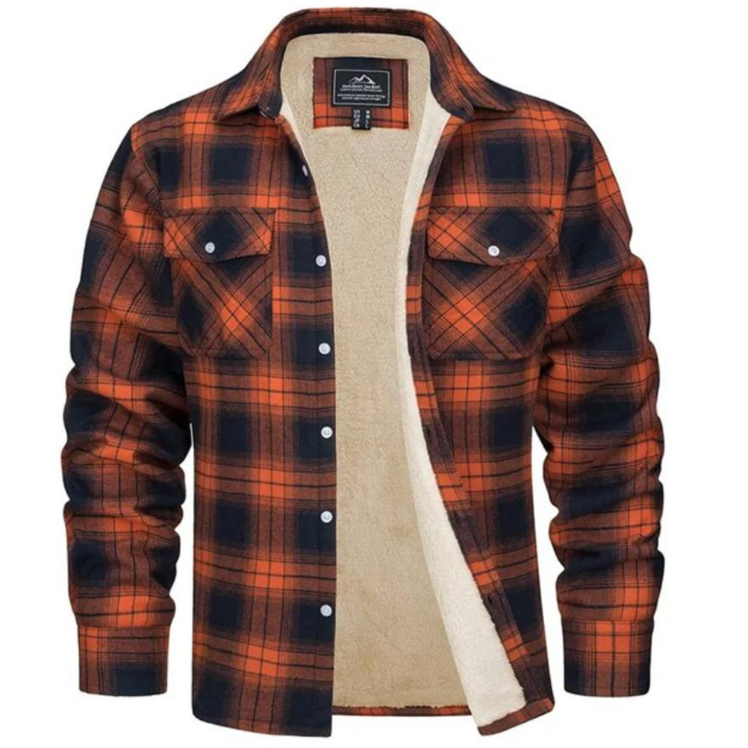 Chantal Mode | Cozy Fleece-Lined Plaid Shirt Jast