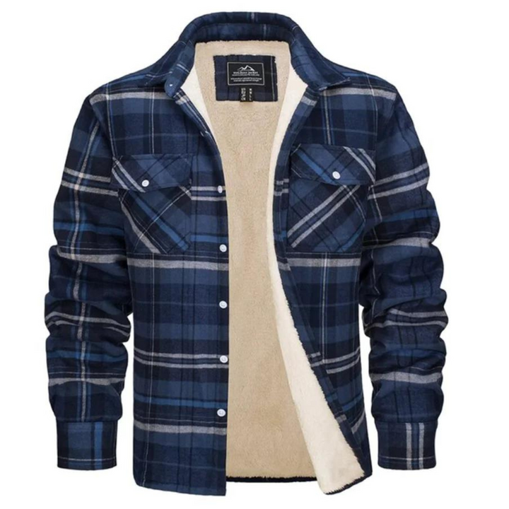 Chantal Mode | Cozy Fleece-Lined Plaid Shirt Jast