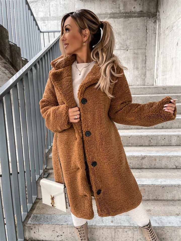 Chantal Mode | Dames Gezellige Teddy Lange Jas