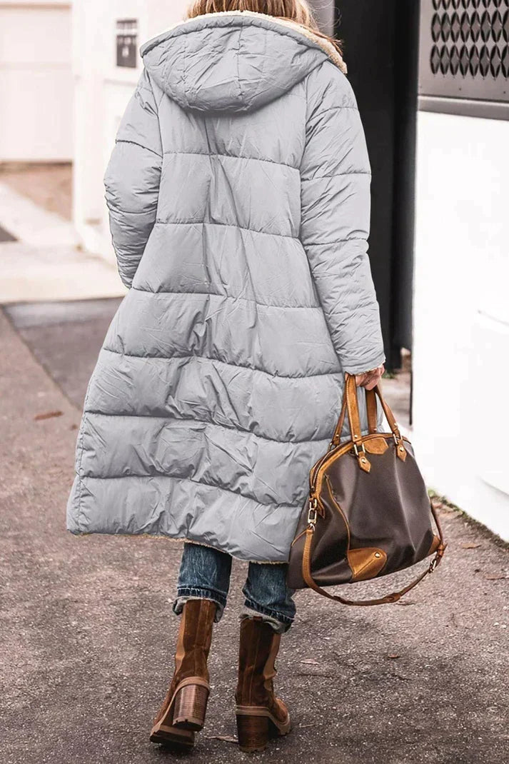 Chantal Mode | Dames Pluche Sherpa Puffer Jas