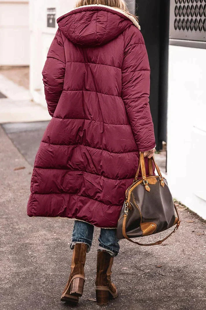 Chantal Mode | Dames Pluche Sherpa Puffer Jas