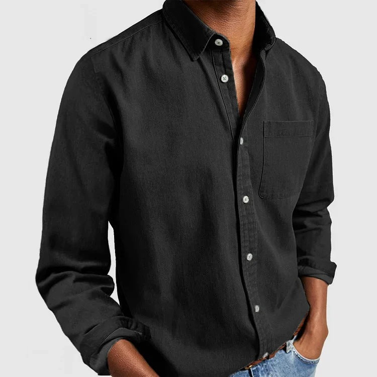 Heren Casual Overhemd met Knopen - Relaxed Fit