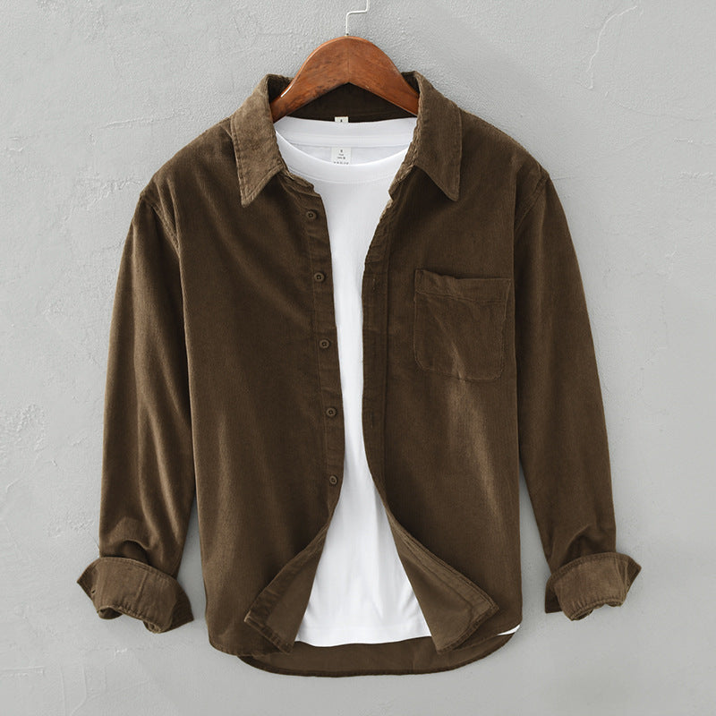 Chantal Mode | Heren Textured Corduroy Overhemd