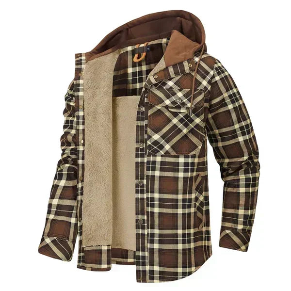 Chantal Mode | Heren Sherpa-Gecoate Geruite Hoodie Jast
