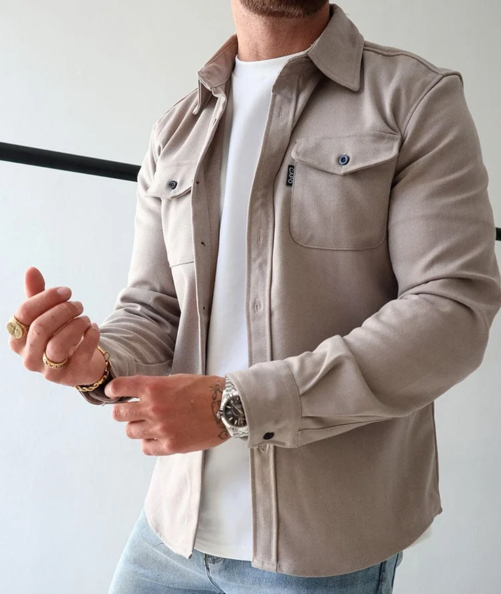 Heren Veelzijdige Katoenmix Shirtjas
