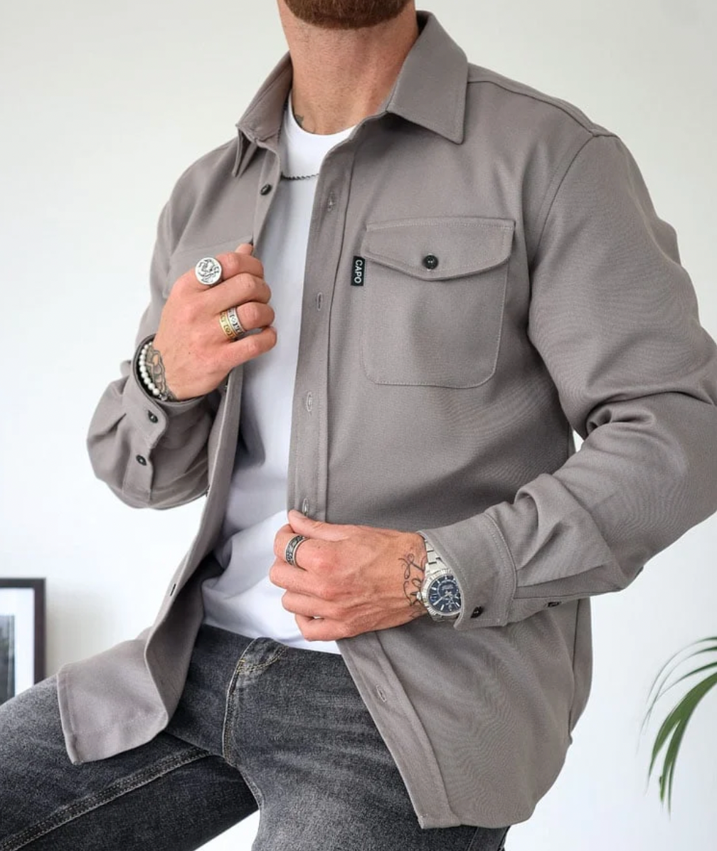 Heren Veelzijdige Katoenmix Shirtjas