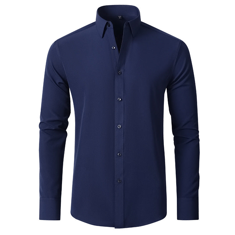 Heren Stretch Overhemd met Knopen - Comfortabel & Kreukvrij
