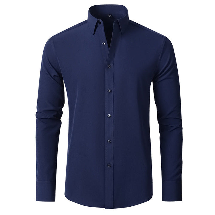 Heren Stretch Overhemd met Knopen - Comfortabel & Kreukvrij