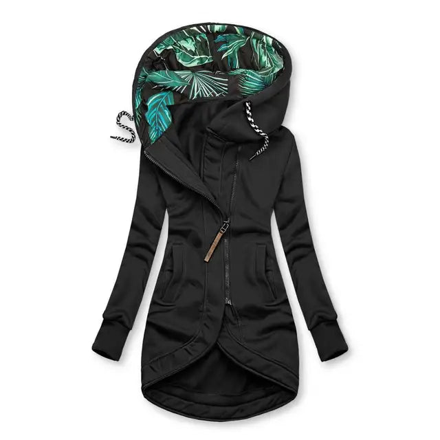 Chantal Mode | Dames Asymmetrische Rits Lange Hoodie