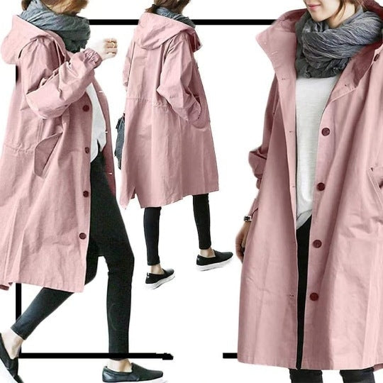 Chantal Mode | Dames Hooded Regenjas voor Windbescherming