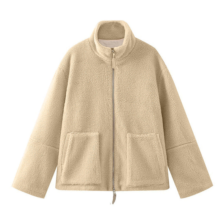 Chantal Mode | Gezellige Relaxed Fit Staande Kraag Jas