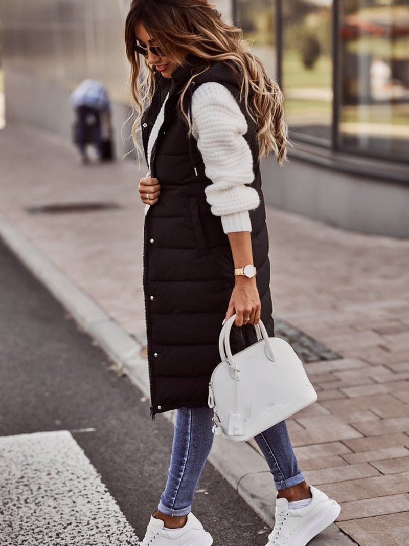 Chantal Mode | Lange Gequiltde Puffer Vest