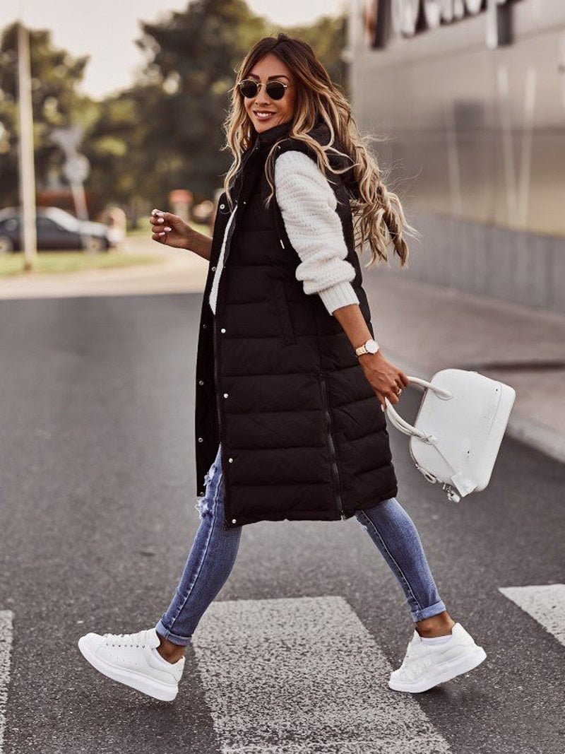 Chantal Mode | Lange Gequiltde Puffer Vest