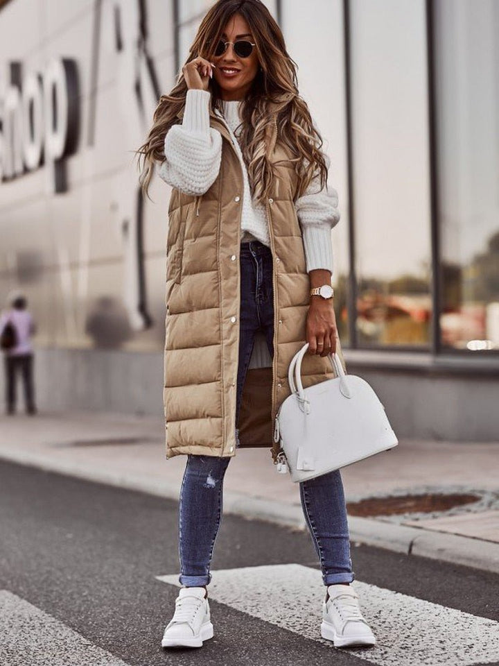 Chantal Mode | Lange Gequiltde Puffer Vest