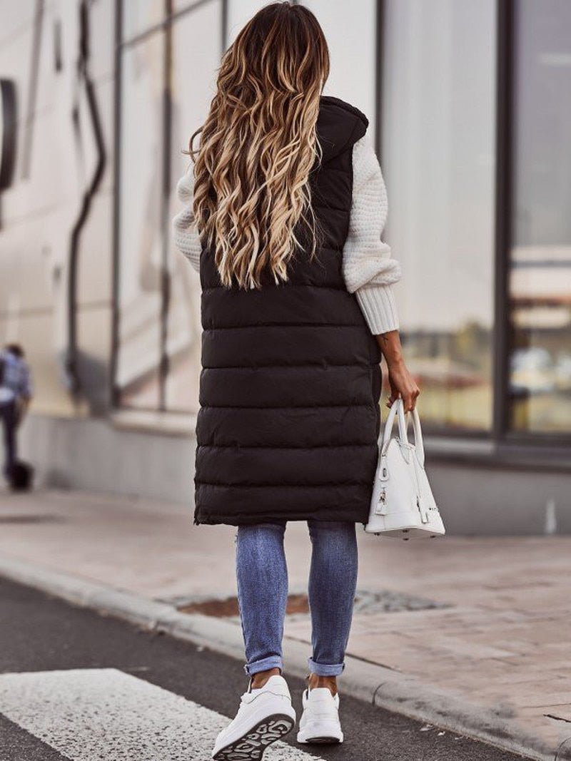 Chantal Mode | Lange Gequiltde Puffer Vest