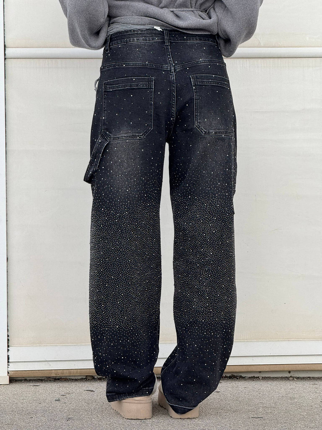 Chantal Mode | Sprankelende Strass Brede Pijpen Jeans