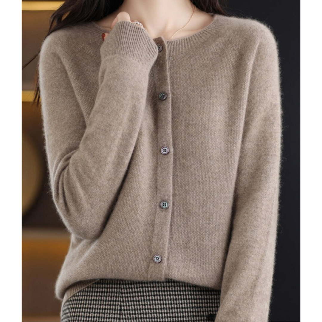 Chantal Mode | Dames Zachte Gebreide Knopen Cardigan