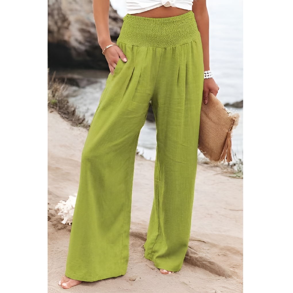Chantal Mode | Relaxed Fit Smocked Waist Pants
