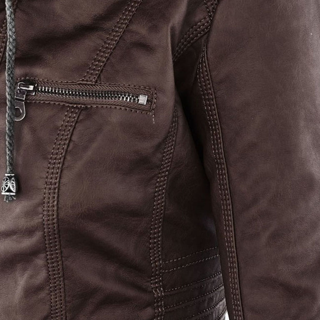 Chantal Mode | Gewatteerde Faux Leather Jas voor Dames