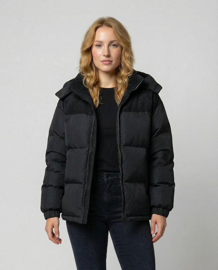 Wende | Gevoerde Hooded Gestructureerde Puffer Jast
