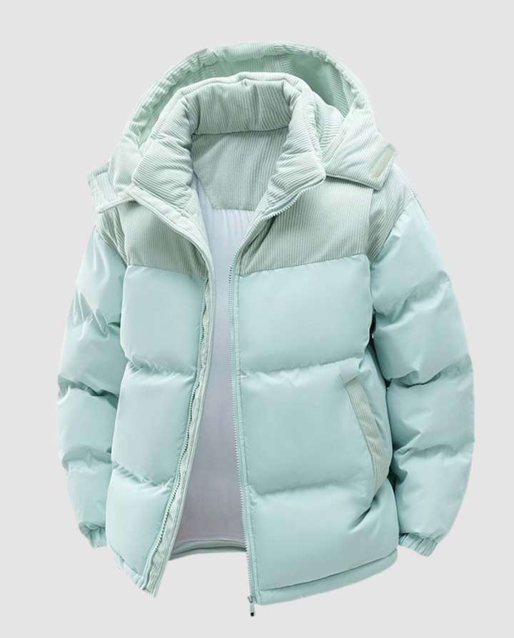 Wende | Gevoerde Hooded Gestructureerde Puffer Jast