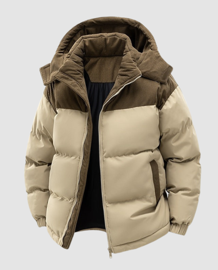Wende | Gevoerde Hooded Gestructureerde Puffer Jast