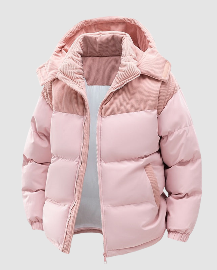 Wende | Gevoerde Hooded Gestructureerde Puffer Jast
