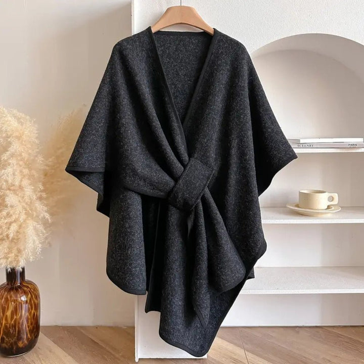 WINDWRAP – Luxe poncho-sjaal-jack voor alle seizoenen