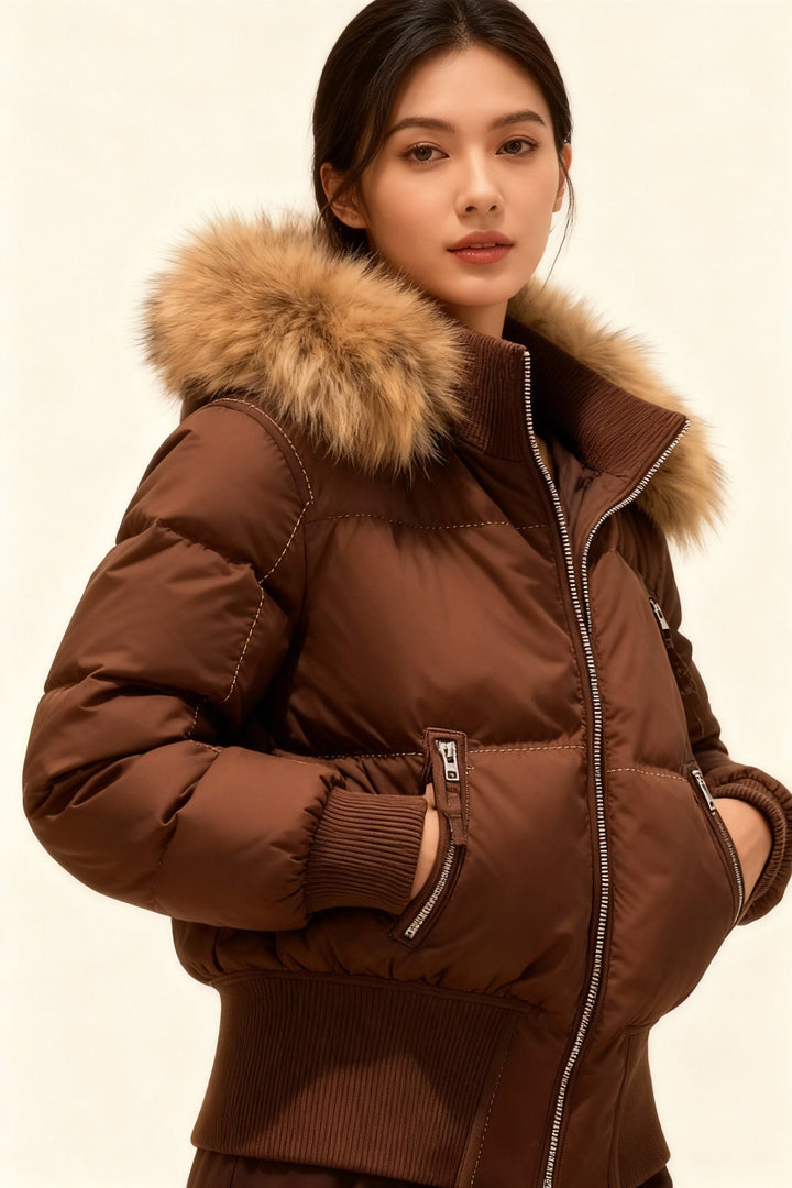 Chantal Mode | Dames Puffer Jast met Neppelzen Kap