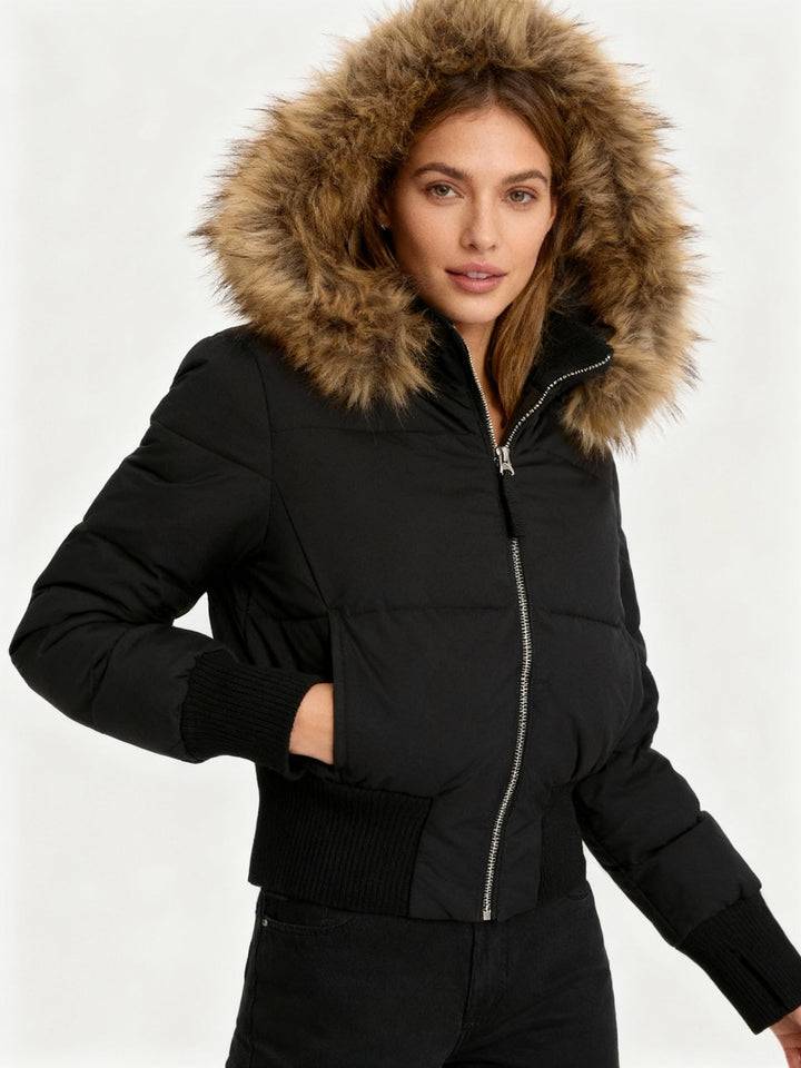 Chantal Mode | Dames Puffer Jast met Neppelzen Kap