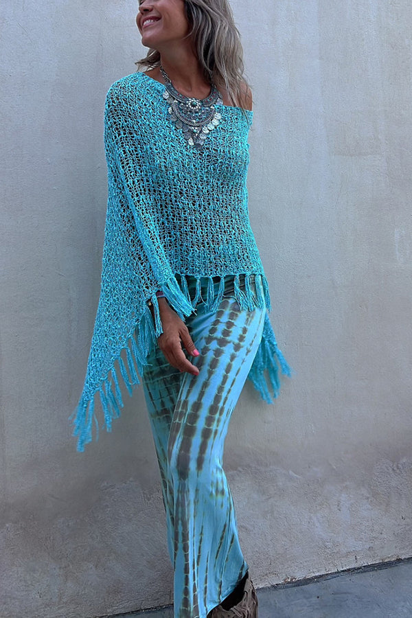 Wynne | Tasseled Cut-Out Cover-Up Sweater