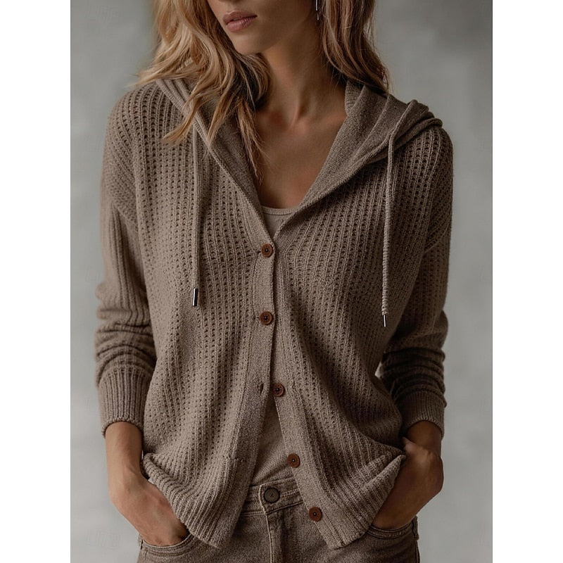 Frances | Gewatteerde Knopen-Voorkant Cardigan