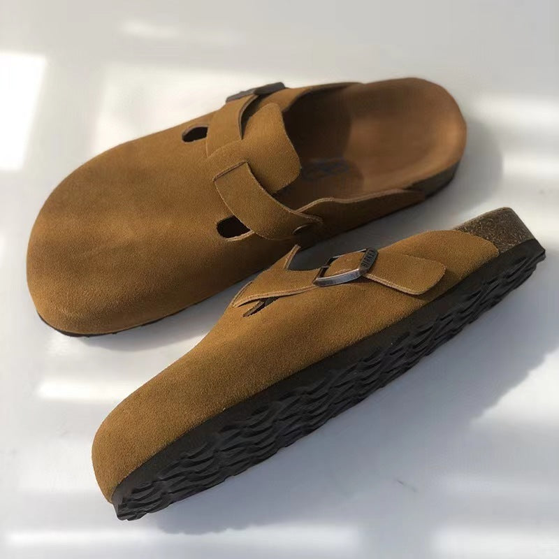 Melle | Premium Suède Pantoffels – Handgemaakt & Unisex