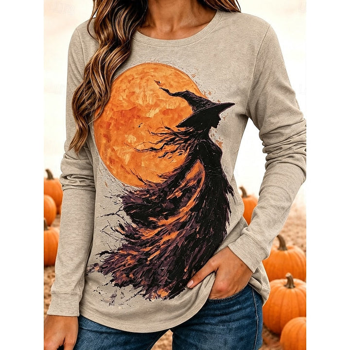 Fern | Halloween Heks Grafisch Langsleeve Top